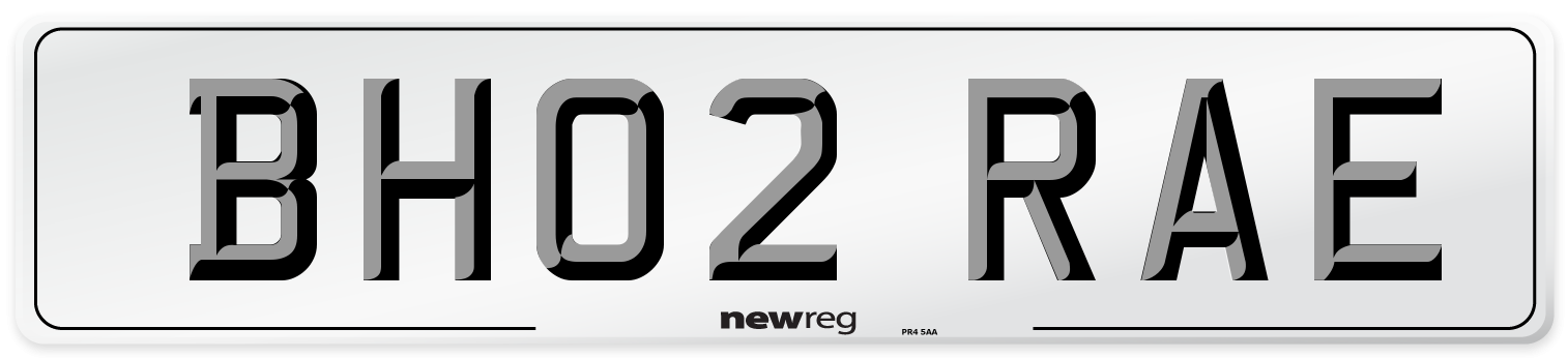 BH02 RAE Number Plate from New Reg